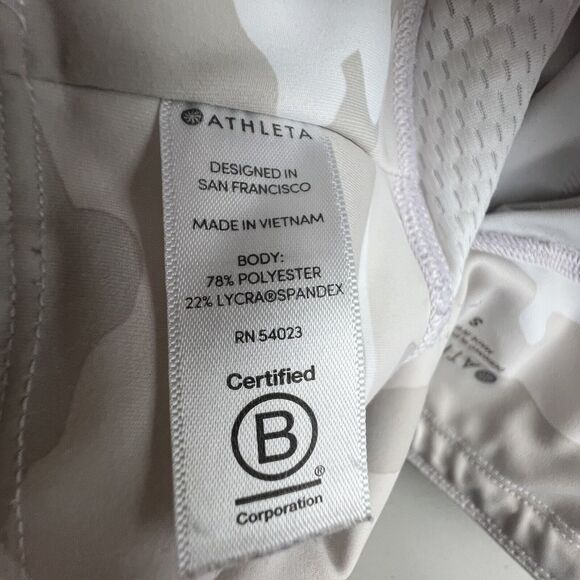 Athleta Womens Tan Camo Contender 7/8 Tight Small Zip Pockets #405480 - Picture 8 of 9